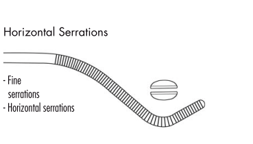 Horizontal Serrations